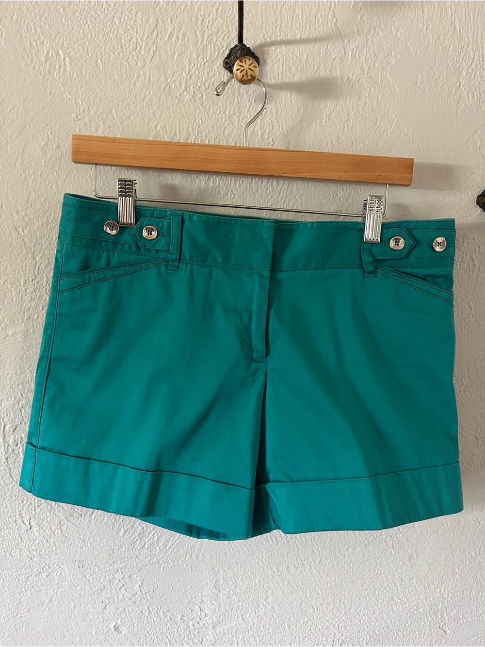 White House Black Market Teal Bermuda Shorts